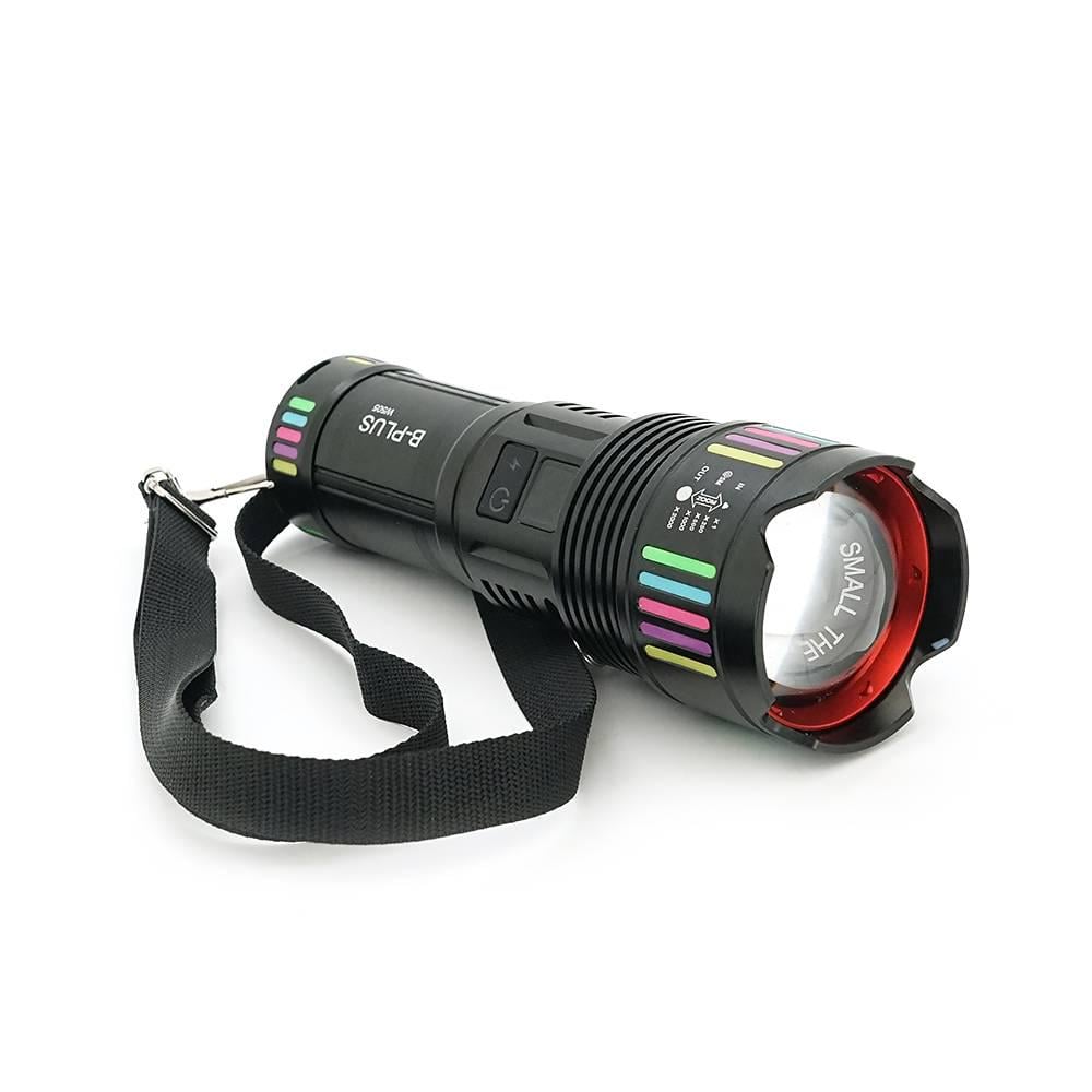 Ліхтар пошуковий BP-505 LED PM60 4 режими індикація заряду IP65 USB кабель 260х140х85 мм 1,140 кг Black (27716)