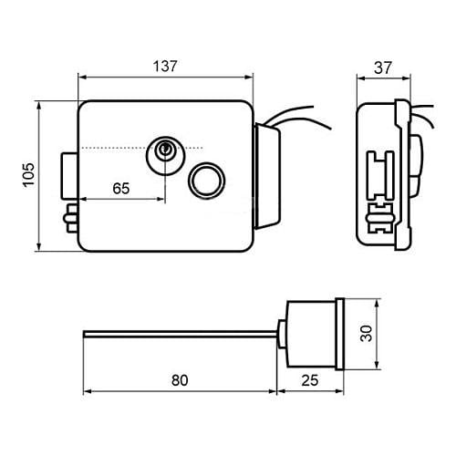 Замок дверной электромеханический Atis Lock SS нержавеющая сталь - фото 6