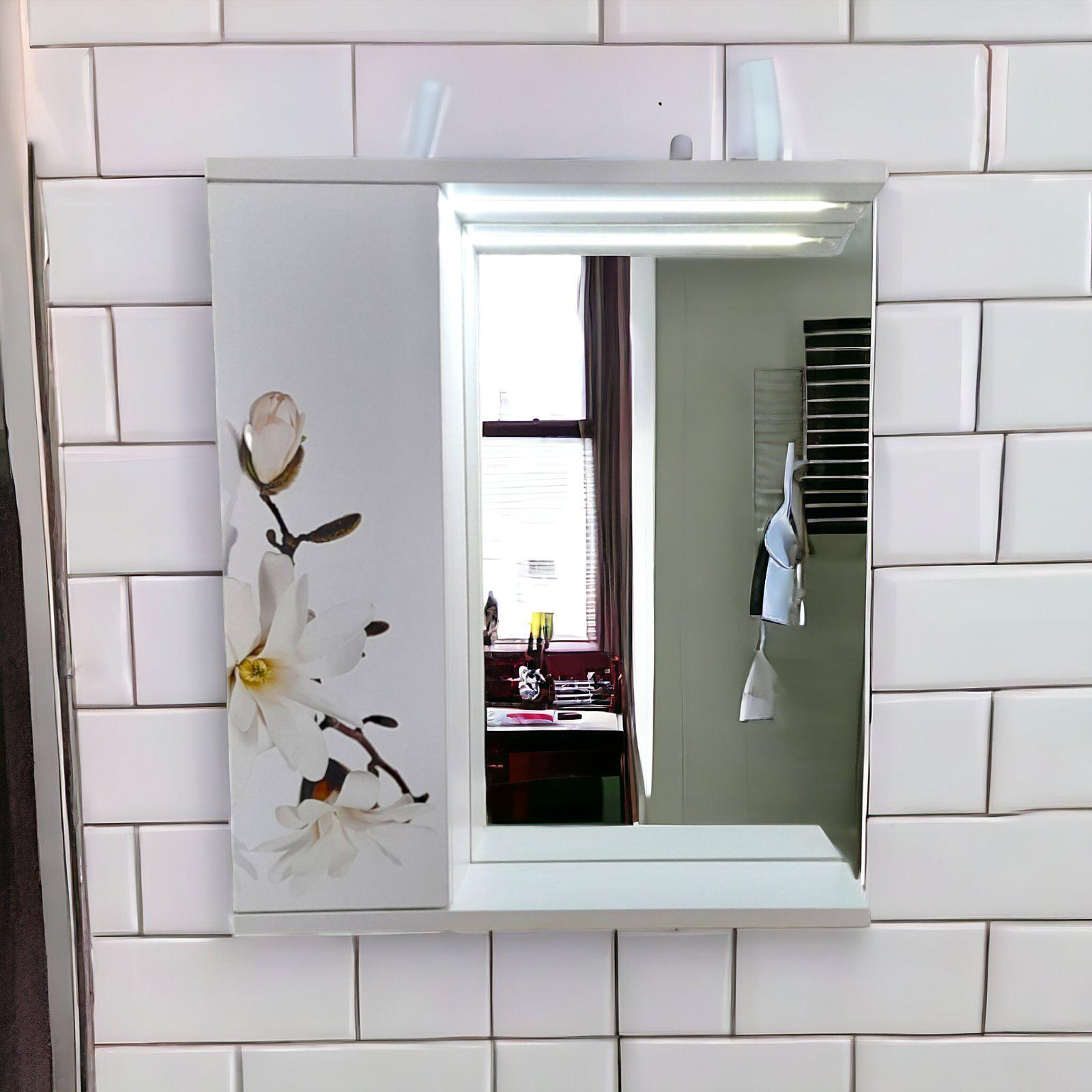 Зеркало для ванной комнаты Mikola-M Магнолия пластиковое 65 см (2367) - фото 8 Зеркало для ванной комнаты Mikola-M Магнолия пластиковое 65 см (2367) - фото 8