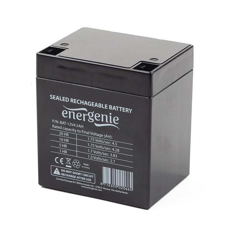 Аккумуляторная батарея EnerGenie 12V 4,5 Ah с технологией AGM (BAT-12V4.5AH)