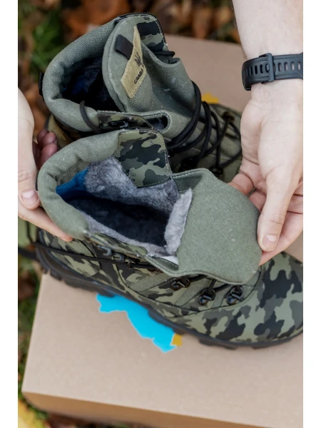 Кроссовки мужские с нубуком на меху р. 44 29 см Хаки - фото 2 Кроссовки мужские с нубуком на меху р. 44 29 см Хаки - фото 2