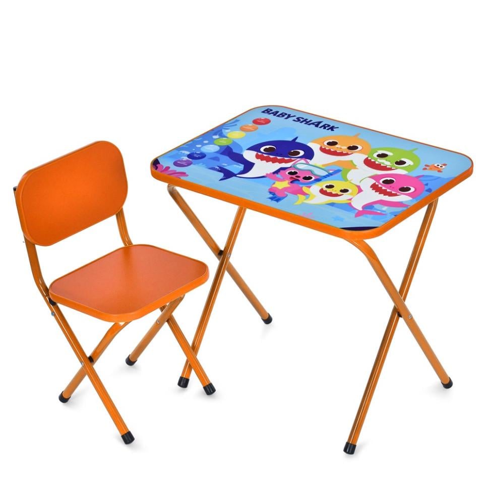 Стол детский складной Bambi комбинированный 59,5х44 см Оранжевый (KL-154-R-118)