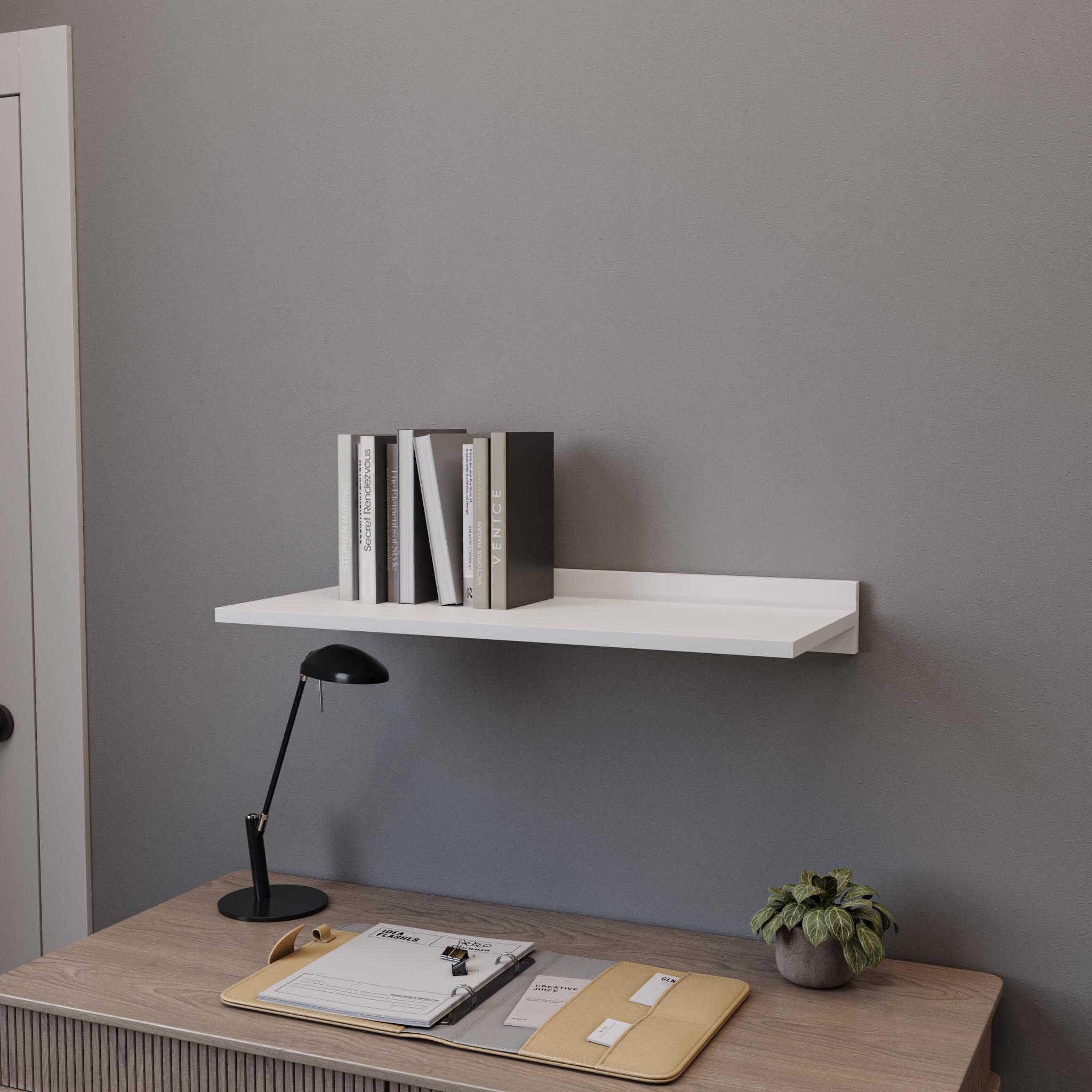 Полиця навісна для офісу/дитячої 664х80х280 мм Білий (PN-66) - фото 1 Полиця навісна для офісу/дитячої 664х80х280 мм Білий (PN-66) - фото 1