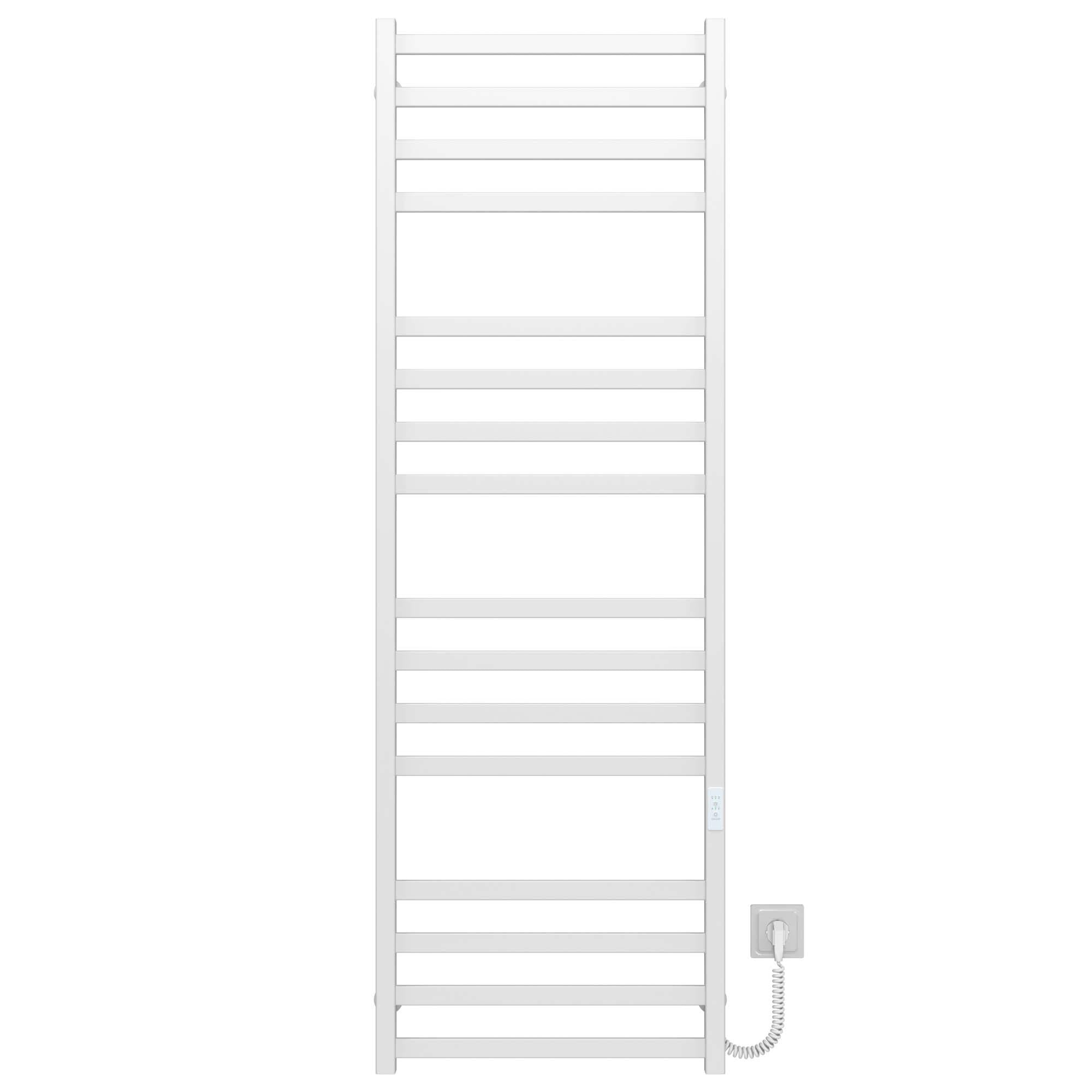 Полотенцесушитель электрический Deffi Avast П16 WD04 правое подключение крашеная сталь 600х1600 мм Белый (B.AV.160.60.16.E.W.R.4)