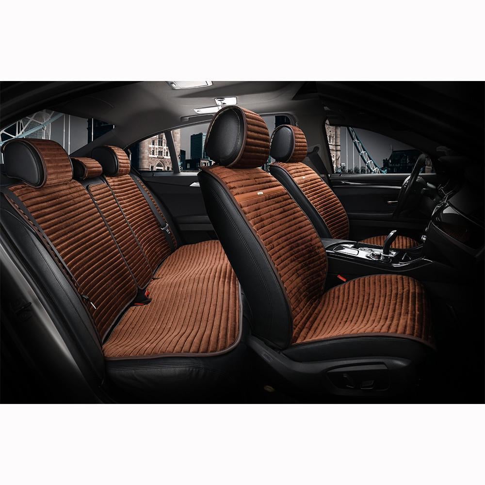 Накидки на сидіння авто Elegant Napoli EL 700 115 передні та задні з алькантари Коричневий (1274393787)