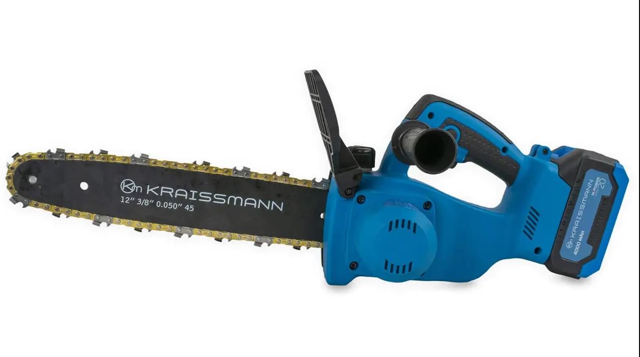 Пила цепная аккумуляторная KRAISSMANN 3055 AKS-BL 20/2 в кейсе разъем М-1 (AKS-BL 20/2) - фото 4 Пила цепная аккумуляторная KRAISSMANN 3055 AKS-BL 20/2 в кейсе разъем М-1 (AKS-BL 20/2) - фото 4