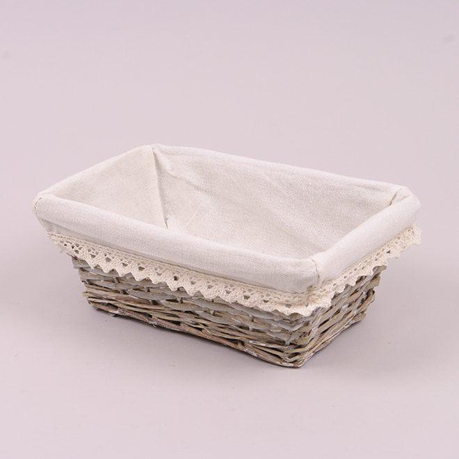 Корзина с тканью Flora Серый (38528)