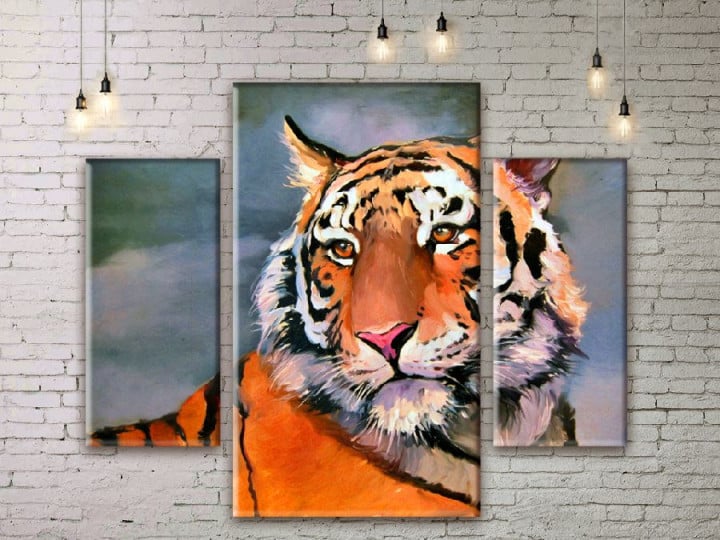 Картина модульна ArtStar Тигр ADJ0162 150х180 см 3 частини