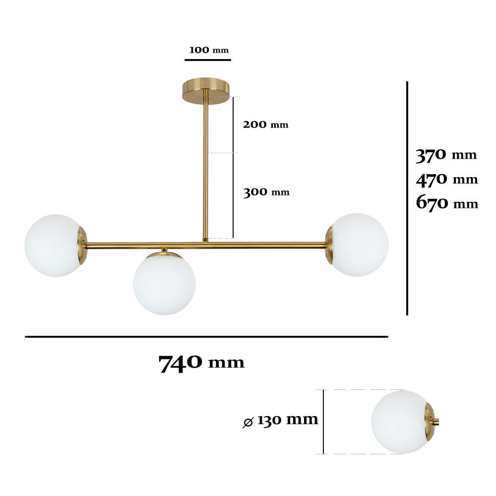 Люстра 7529825-3 BRZ+WH Бронзовий/Білий (LVS4759) - фото 2 Люстра 7529825-3 BRZ+WH Бронзовий/Білий (LVS4759) - фото 2