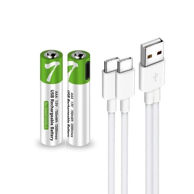 Батарейки акумуляторні Smartoools ААА з роз'ємом USB Type-C 1,5 V 750 mWh 4 шт. (127432) - фото 2