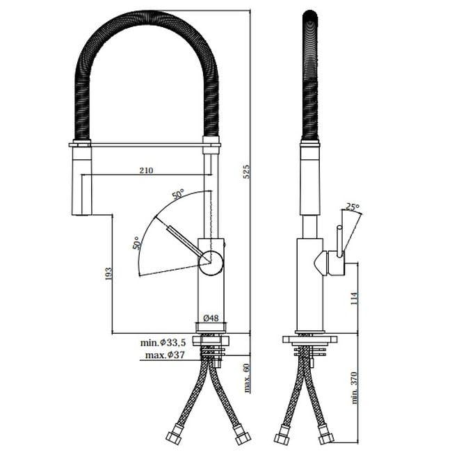 Змішувач для кухні Paffoni Light Professional Хром (LIG179CRNO) - фото 3