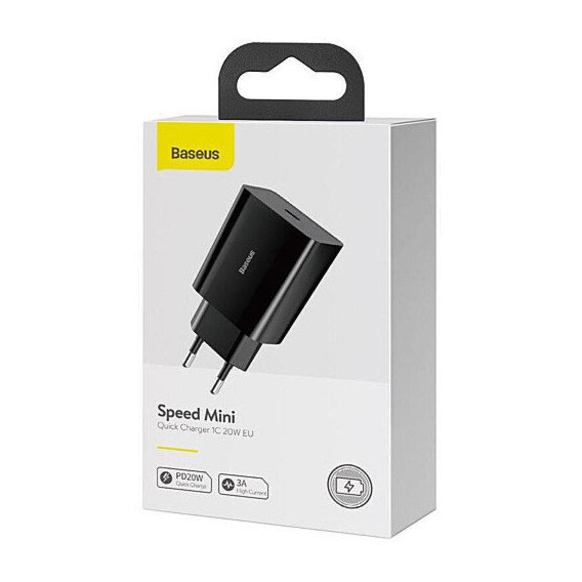 Зарядное устройство Baseus 20W Speed Mini Quick Charger 3.0 Power Delivery 3.0 1Type-C 3A Black (CCFS-SN01) - фото 14 Зарядное устройство Baseus 20W Speed Mini Quick Charger 3.0 Power Delivery 3.0 1Type-C 3A Black (CCFS-SN01) - фото 14