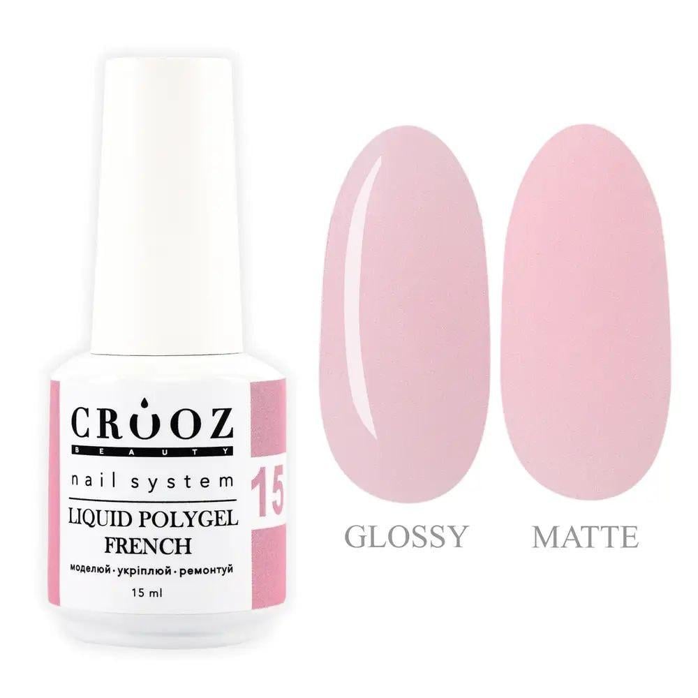 Полигель жидкий Crooz Liquid Polygel French №15 15 мл