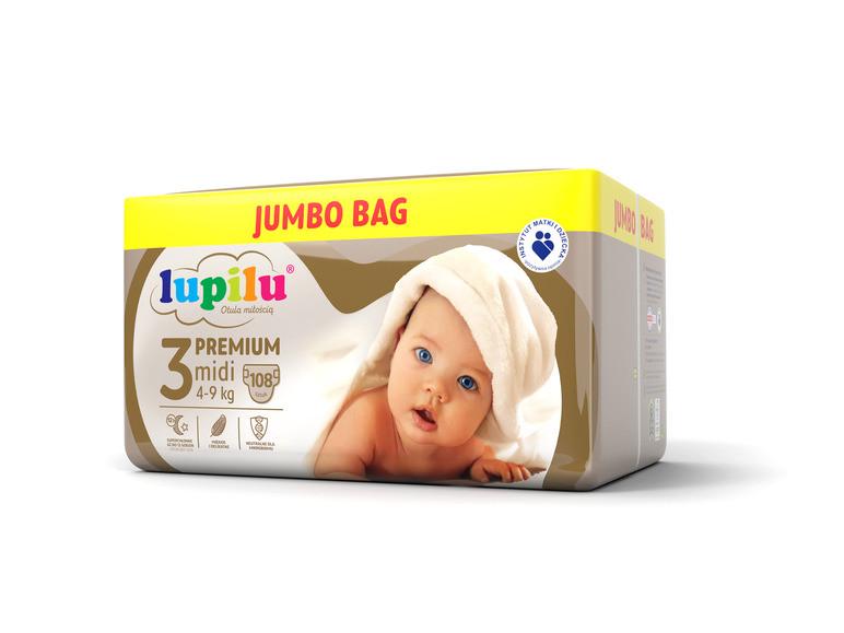 Підгузки дитячі Lupilu Premium Midi р. 3/вага 4-9 кг 108 шт. (1653631431)