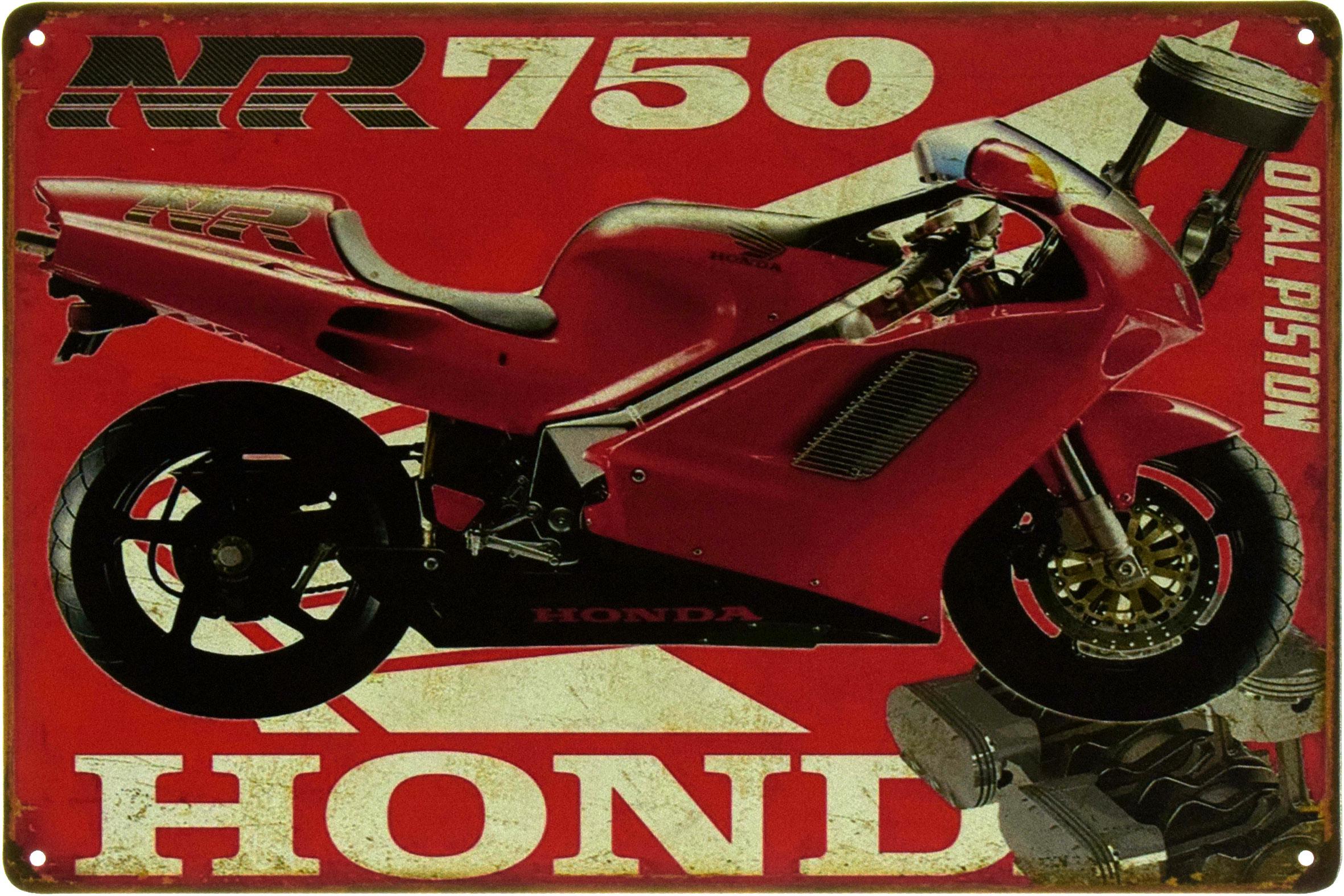 Металлическая табличка Honda NR750 20x30 см