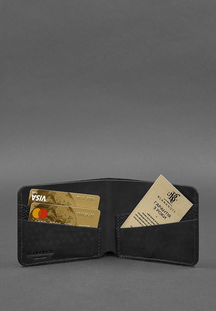 Портмоне мужское кожаное 4.1 4 кармана Карбон Черный (A-026204) - фото 4 Портмоне мужское кожаное 4.1 4 кармана Карбон Черный (A-026204) - фото 4