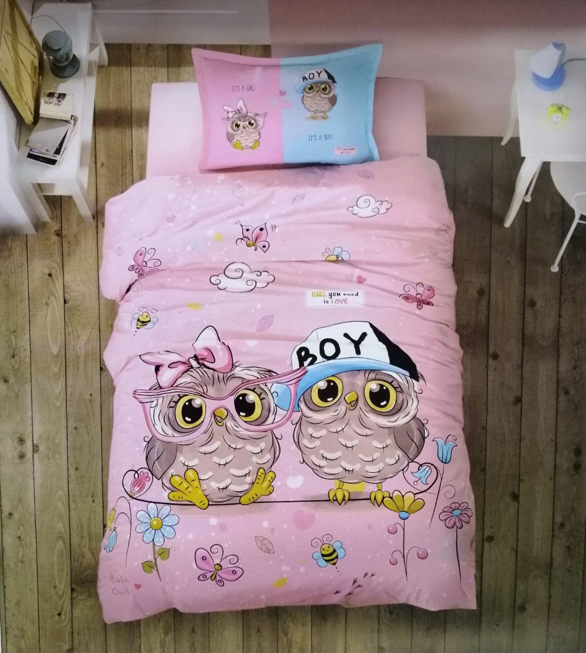 Комплект постельного белья Cotton area подростковый Glasy Puhu ранфорс VS2994 (DR013102)