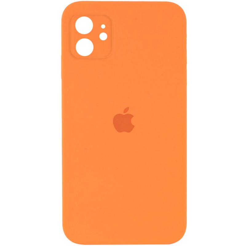 Противоударный чехол Silicone Case Square Full Camera Protective AA для Apple iPhone 11 6.1" Оранжевый/Papaya