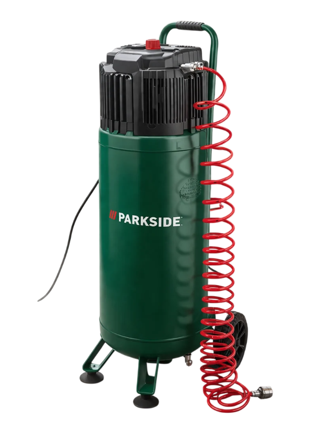Компрессор PARKSIDE PVKO 50 B2 1500 Вт вертикальный безмасляный 50 л 10 бар (33836583)