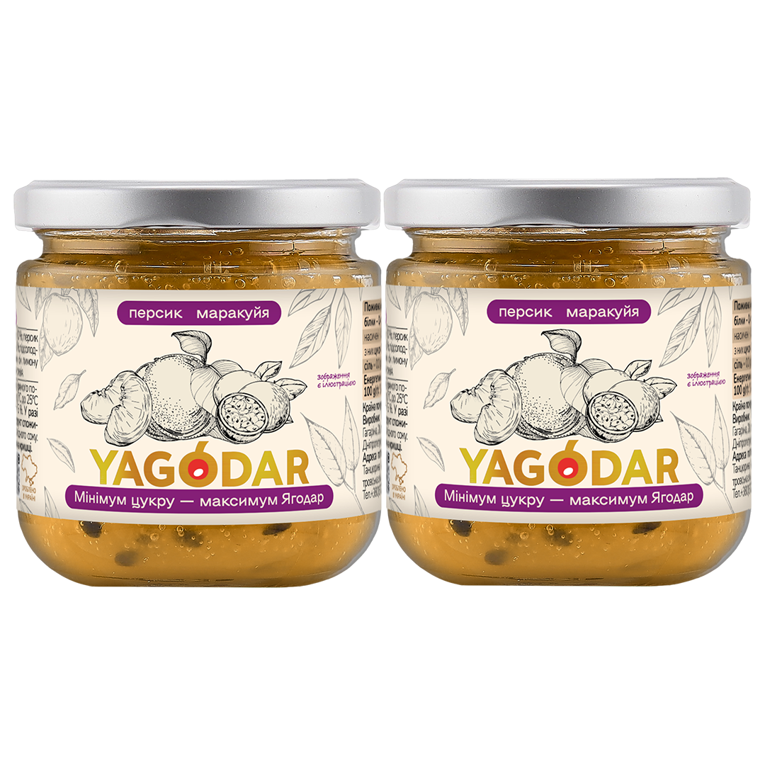 Джем Персик-маракуйя с низким содержанием сахара 2 шт. (2671838413)