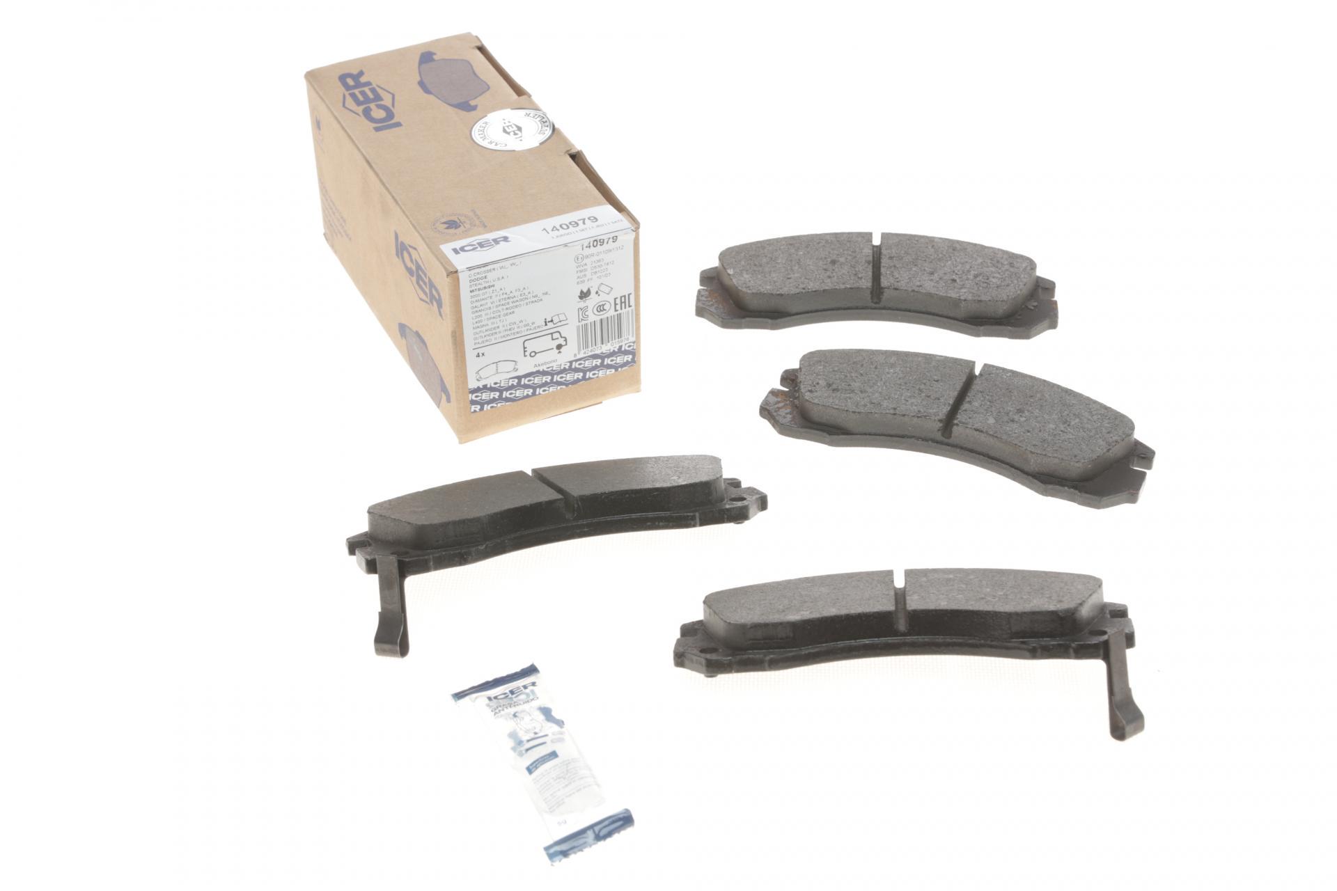 Колодки тормозные передние ICER для Mitsubishi Outlander 03-/Lancer 94-/Galant/Pajero 88-03/Peugeot 4007 07 (140979) Колодки тормозные передние ICER для Mitsubishi Outlander 03-/Lancer 94-/Galant/Pajero 88-03/Peugeot 4007 07 (140979)