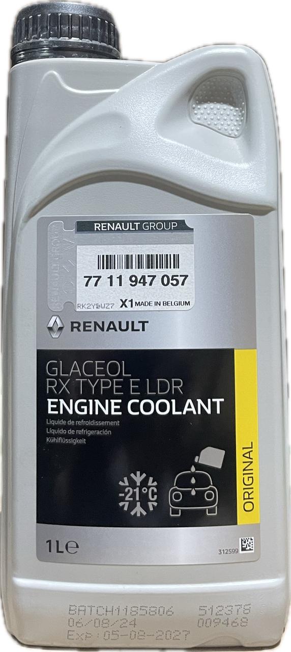 Антифриз RENAULT Glaceol RX Type E LDR-21C готовый 1 л Синий (7711947057)