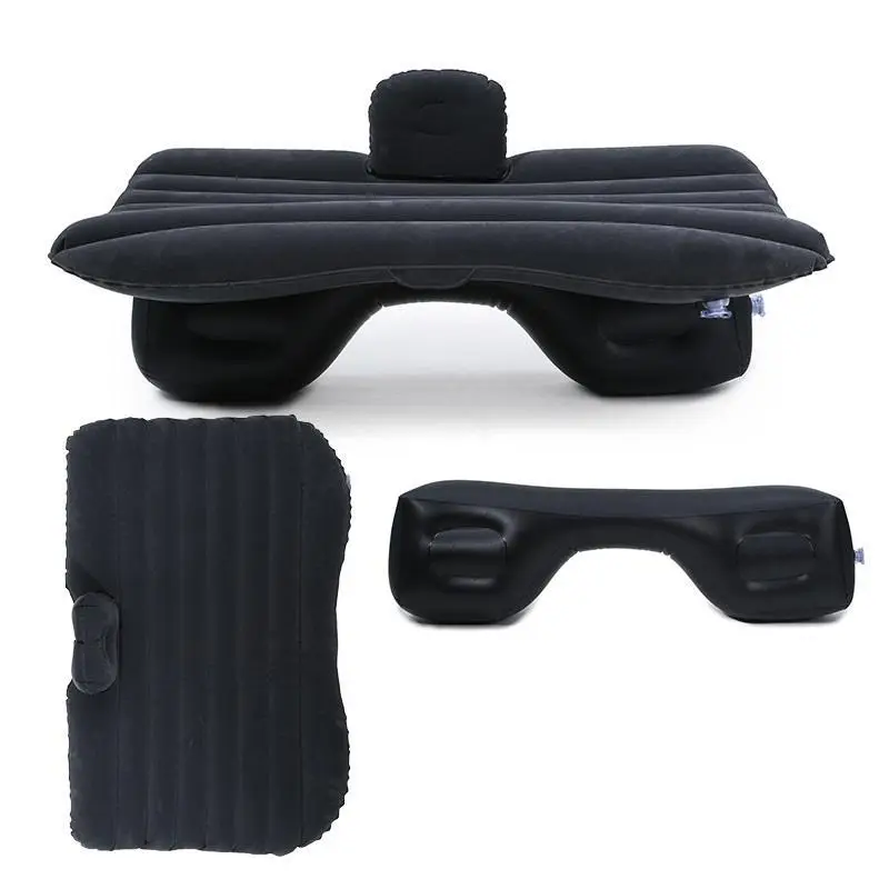 Матрац надувний в машину на заднє сидіння з насосом і окремою тумбою Чорний (1120) - фото 8