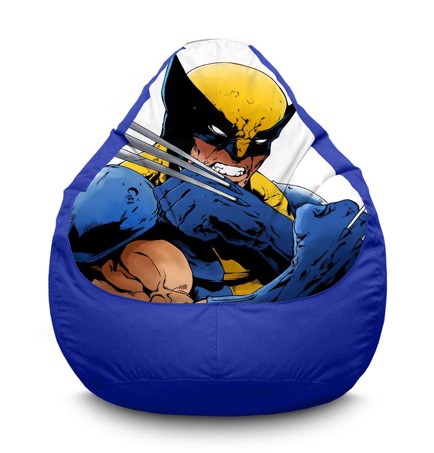 Кресло-мешок iPuff Wolverine Сomic Marvel оксфорд XXL 90х125 см Синий (113957-1)