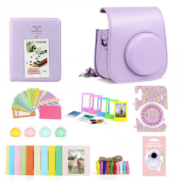 Комплект аксессуаров Caiul для камеры Fujifilm Instax Mini 11 8в1 White Purple (РН40022)