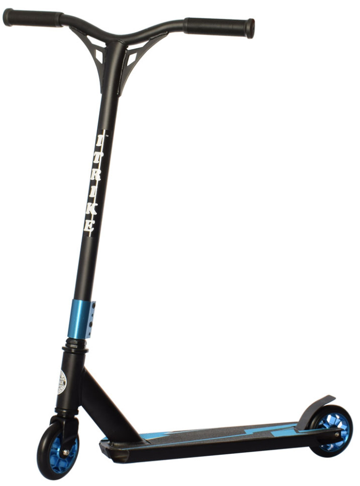 Самокат трюковий iTrike з поліуретаном колеса Чорний/Синій (DS-171-S-241)