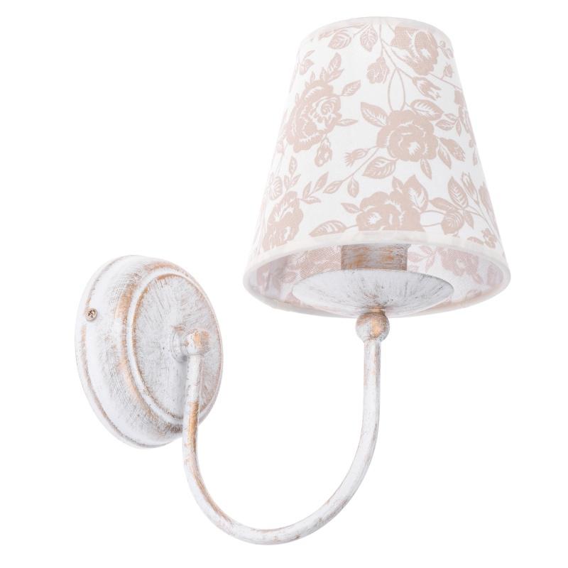 Бра настінне накладне Brille BKL-480W/1 E14 прованс з абажуром
