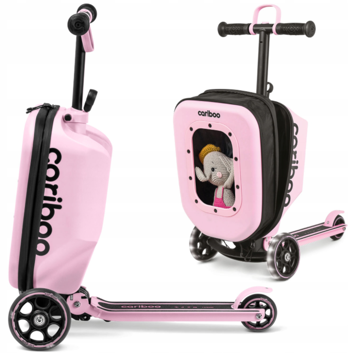 Трехколесный самокат CARIBOO iTRAVEL с детским чемоданом 2в1 (100850) - фото 2 Трехколесный самокат CARIBOO iTRAVEL с детским чемоданом 2в1 (100850) - фото 2