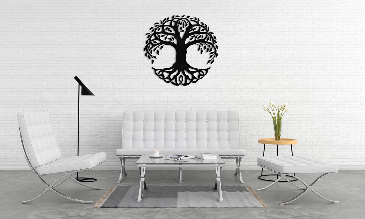 Декоративное панно на стену Upwood Decor Mandala Tree 10 80х80 см Black (1578032726)