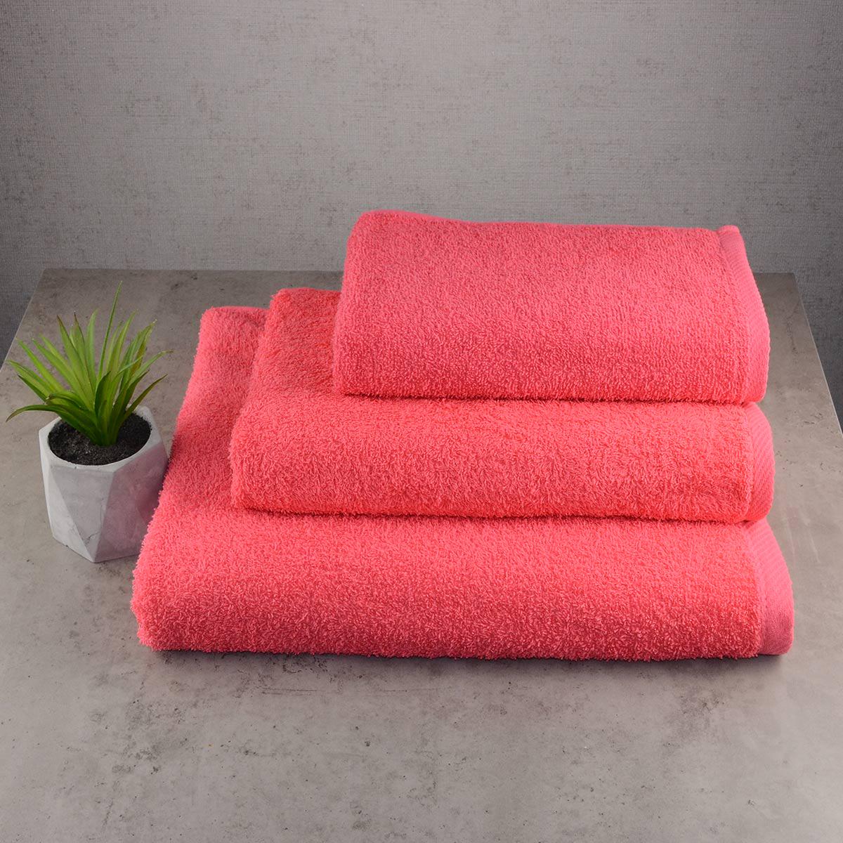 Набор махровых полотенец GM Textile 3 шт. Коралловый Набор махровых полотенец GM Textile 3 шт. Коралловый