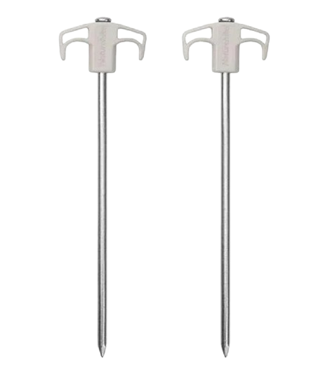 Колышки металлические Naturehike NH21YW133 25 см 2 шт. Белый (25396691)