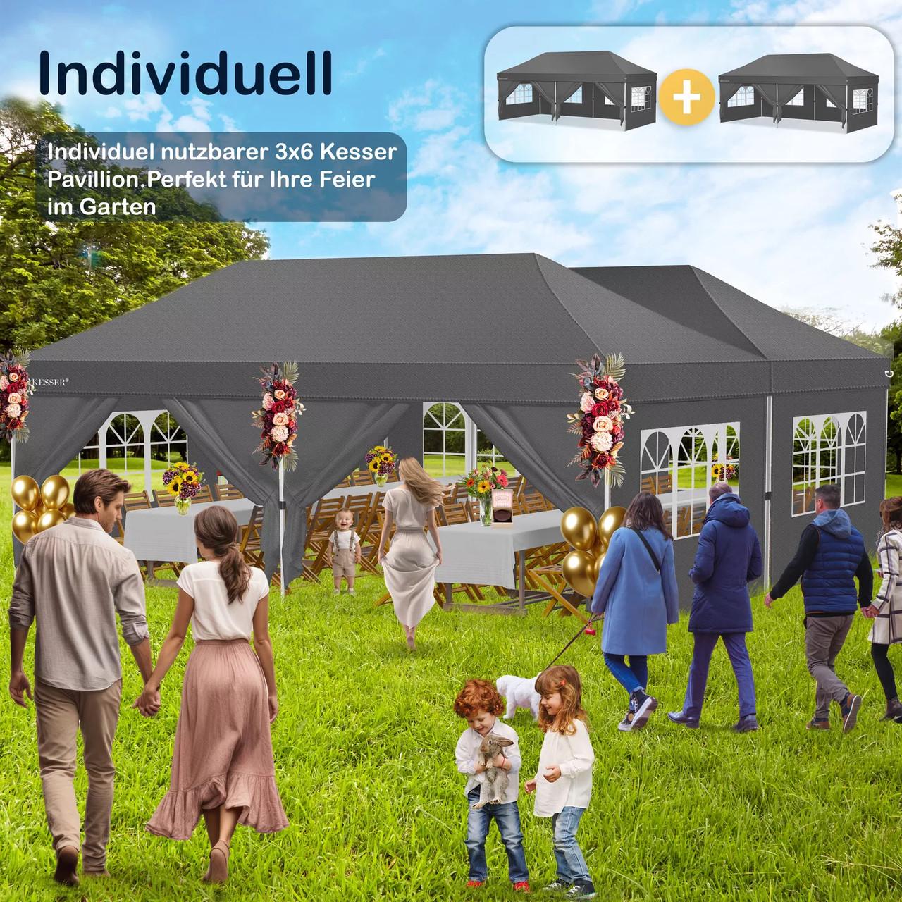 Павільйон садовий KESSER 6x3 м UV50+ Антрацит - фото 6 Павільйон садовий KESSER 6x3 м UV50+ Антрацит - фото 6