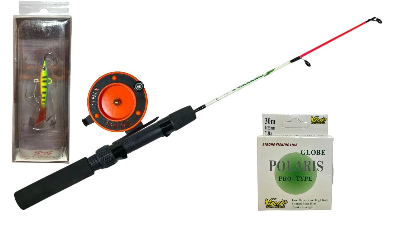 Набор удочка для зимней рыбалки EOS CROCODILE 50 см с неопреновой рукояткой/катушка/леска/балансир 5 г (12345784144) - фото 2 Набор удочка для зимней рыбалки EOS CROCODILE 50 см с неопреновой рукояткой/катушка/леска/балансир 5 г (12345784144) - фото 2