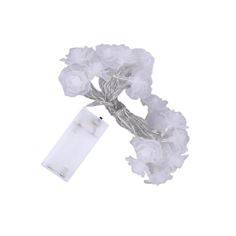 Гирлянда светодиодная декоративная с цветами 3 м 20 лампочек на батарейках Разноцветный