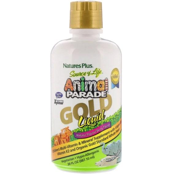 Витаминно-минеральный комплекс Nature's Plus Source of Life Animal Parade Gold Liquid 30 fl oz 10 мл Natural Tropical Berry Flavor (NAP-29901)