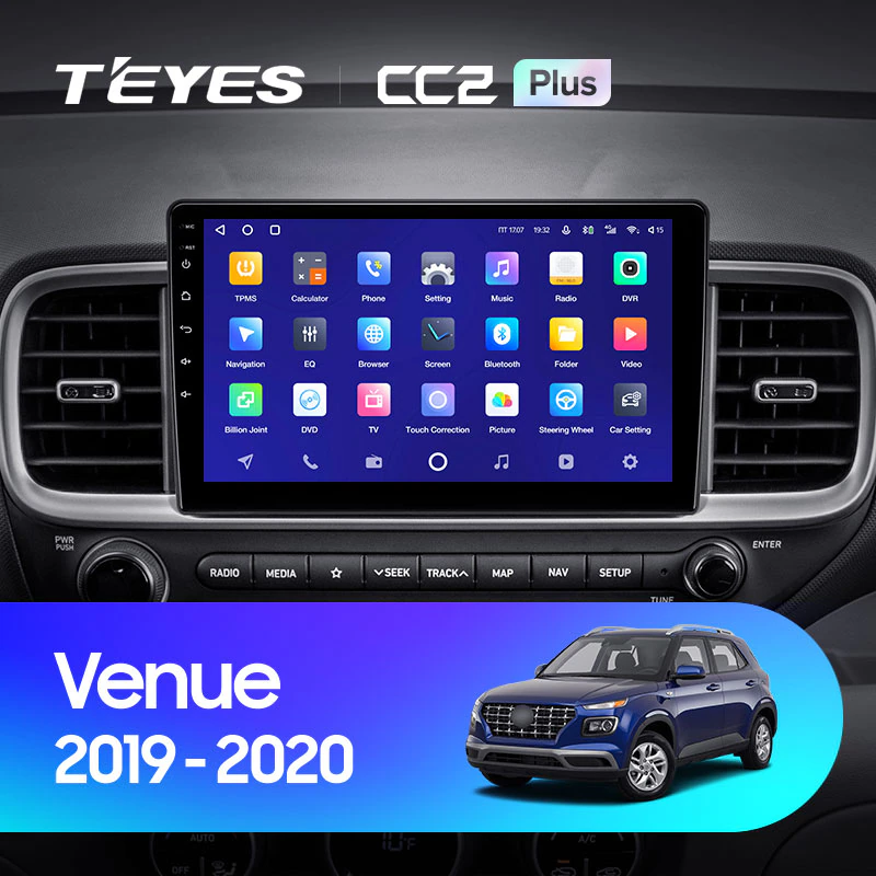 Автомагнитола штатная Teyes CC2 Plus для Hyundai Venue 2019-2020 Android CC2 PLUS 4+64G Wi-Fi+4G (1791729871) - фото 3