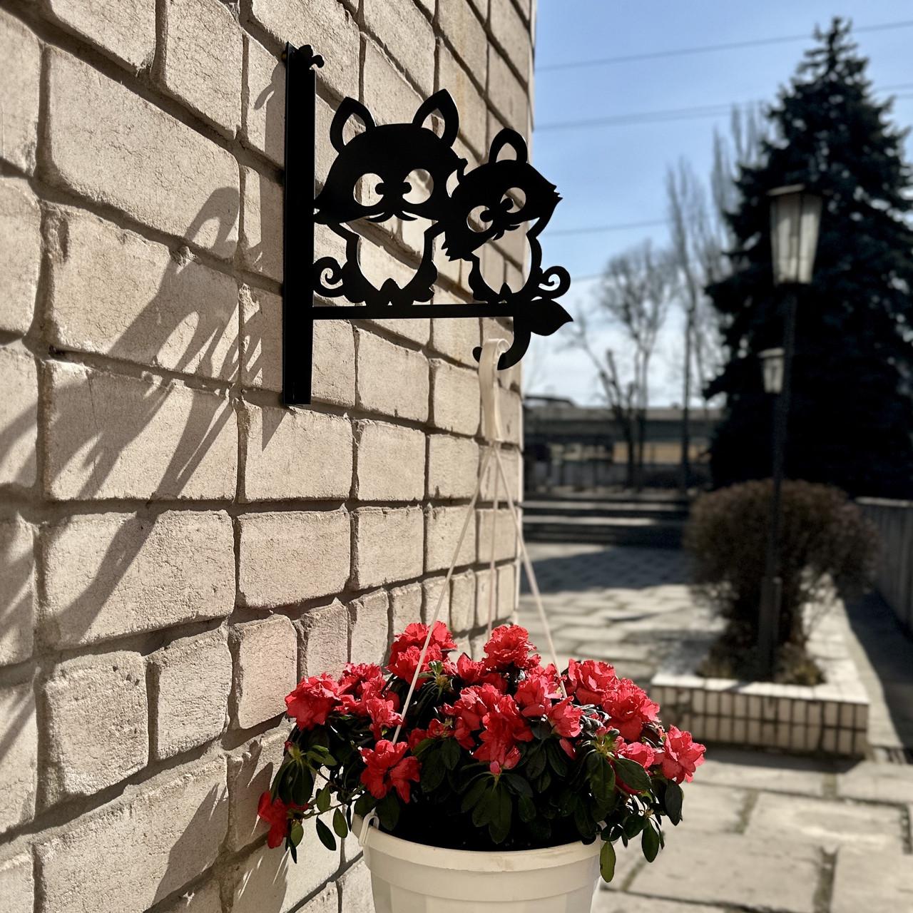 Кронштейн Друзья для кашпо с цветами метал Черный (М003) - фото 7 Кронштейн Друзья для кашпо с цветами метал Черный (М003) - фото 7