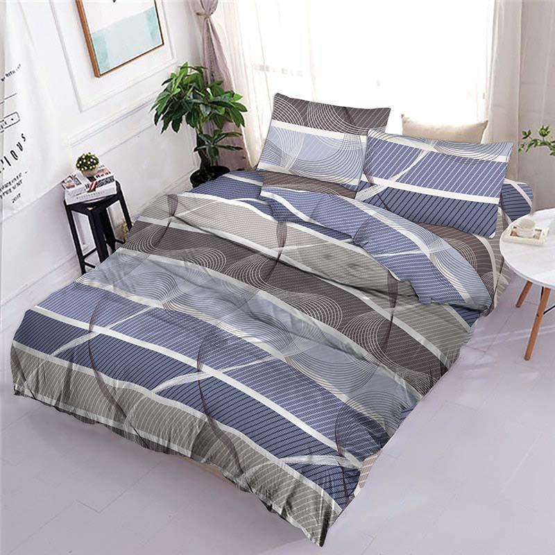 Комплект постельного белья евро Gold Лампасы (13843)