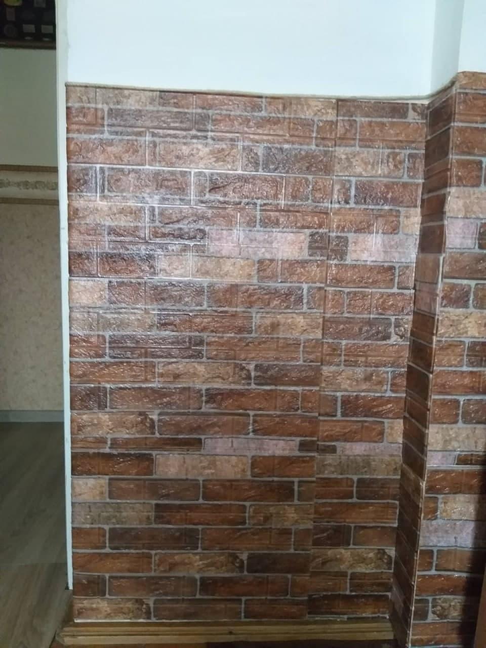 3D-панель самоклеюча Sticker Wall Коричнева цегла 700х770х5 мм (Панель-179) - фото 5 3D-панель самоклеюча Sticker Wall Коричнева цегла 700х770х5 мм (Панель-179) - фото 5