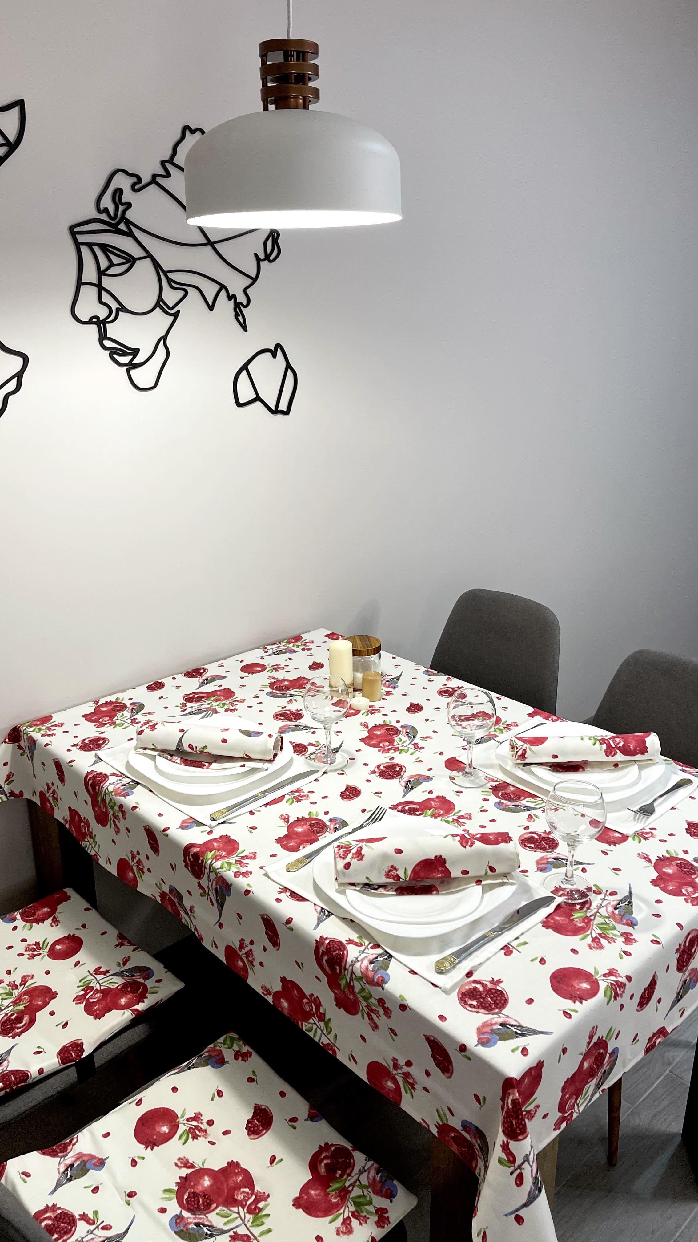 Скатерть водоотталкивающая Гранатовый принт 150x110 см (830-9)