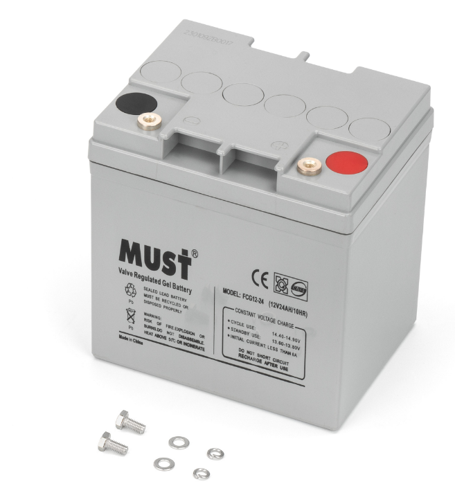 Акумулятор гелевий Must 12V 24 Ah Fcg12-24