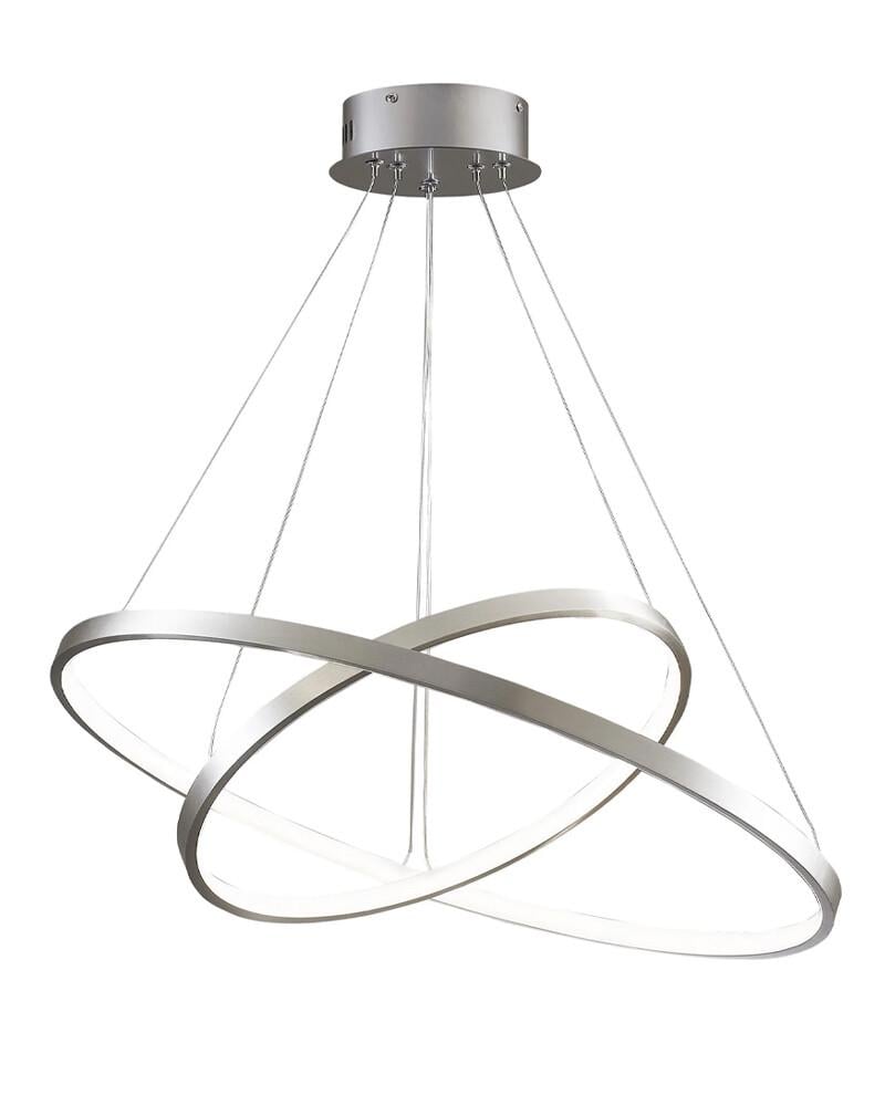 Светильник подвесной Polux 330017 Lea 2 LED 2x35W 4000K 4600Lm IP20 Серебряный (26387077)