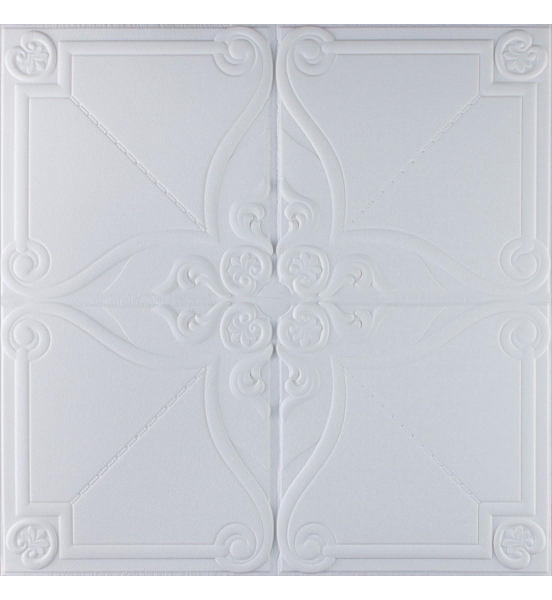 3D-панель Цветок самоклеющаяся 700x700x6 мм Белый 3D-панель Цветок самоклеющаяся 700x700x6 мм Белый