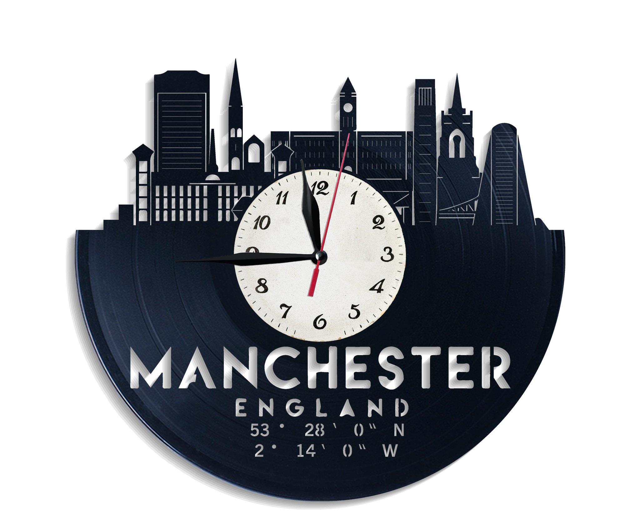 Годинник настінний Манчестер 2724 з вінилової платівки