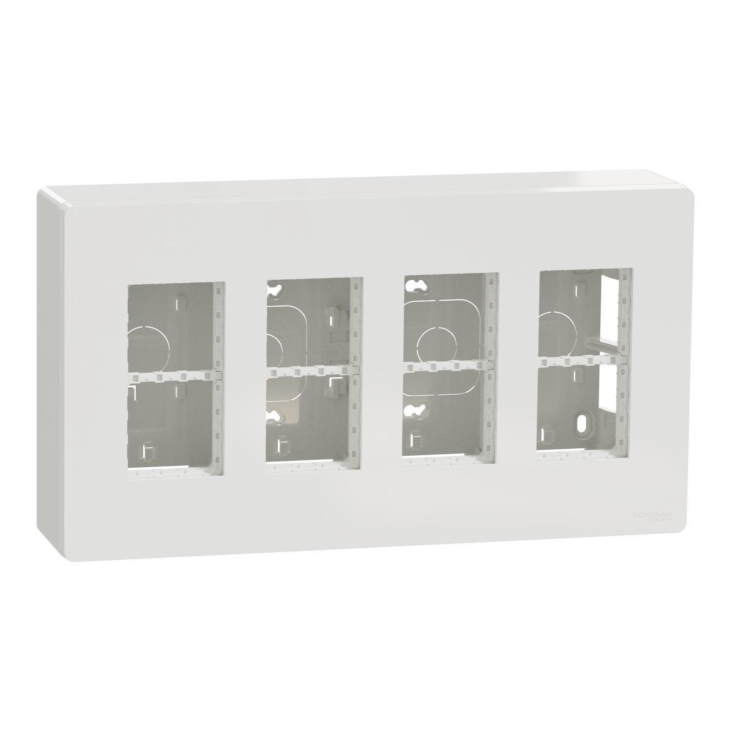 Блок Unica System+ открытая вставка 4х2 Белый (NU124418)