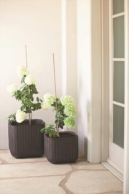 Горшок для растений KETER CUBE PLANTER L Коричневый (7290106927919) - фото 2 Горшок для растений KETER CUBE PLANTER L Коричневый (7290106927919) - фото 2